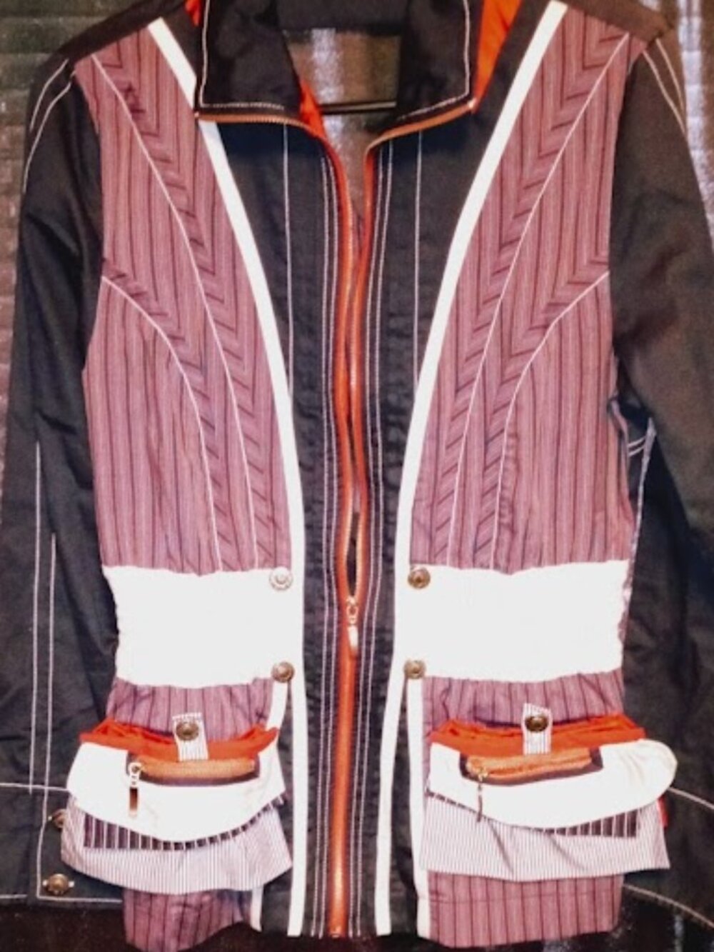 Bleu Bayou Casual Wear jacket features a striking mixed-media w/nautica S